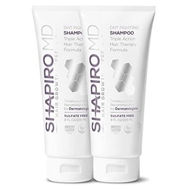 Shapiro MD Hair Growth Experts Champú para la pérdida del cabello | Fórmula vegana DHT Fighting para adelgazar el cabello desarrollado por dermatólogo