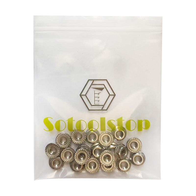 M8 Flange Nuts, 304 Stainless Steel M8-1.25 Serrated Flange Hex
