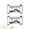 HEALLILY 2pcs Metal Side Release Buckles Adjustable Quick Release Clips