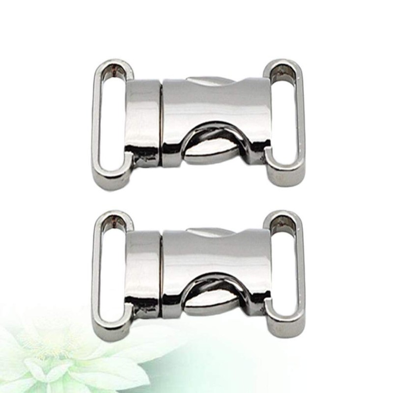 HEALLILY 2pcs Metal Side Release Buckles Adjustable Quick Release Clips