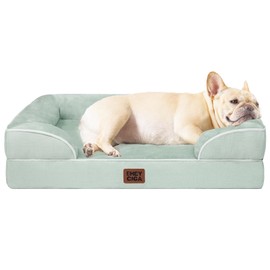 EHEYCIGA EHEYCIGA Orthopedic Dog Bed for Small Dogs, Waterproof Memory Foam Small Dog Beds with Sides, Non-Slip Bottom and Egg-Crate Foam Medium Pet Couch Bed with Washable Removable Cover, Sage Green