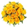 CUQRY Cemetery Flowers 18 Yellow Silk Memorial Rose Flower for