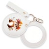BJDAMAI Small Makeup Mirror Keychain, Compact Mirror for Purse,Leather Small