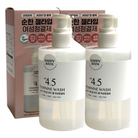 Happy Bath PH 4.5 Mildly Acidic Rose Gel Feminine Cleanser 300ml x 2 / 해피바스 PH 4.5 약산성 로즈 젤 여성청결제 300ml x2개