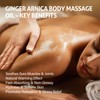 Ginger Oil,Ginger Massage Oil with Arnica for Lymphatic Drainage, Belly