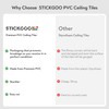 STICKGOO Black Drop Ceiling Tile 2ft x 2ft, Ceiling Panel