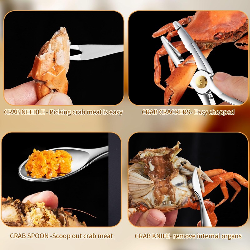 Exquisite 3-piece set Seafood Tools Lobster Crackers and Crab Crackers