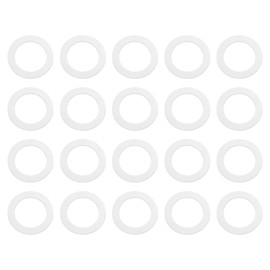 ECSiNG 20pcs Metal Gasket Knob Handle Spindle Washers 19x13x0.75mm Suitable for Old Door Knob Spindle Knob Handle Lever Sliver