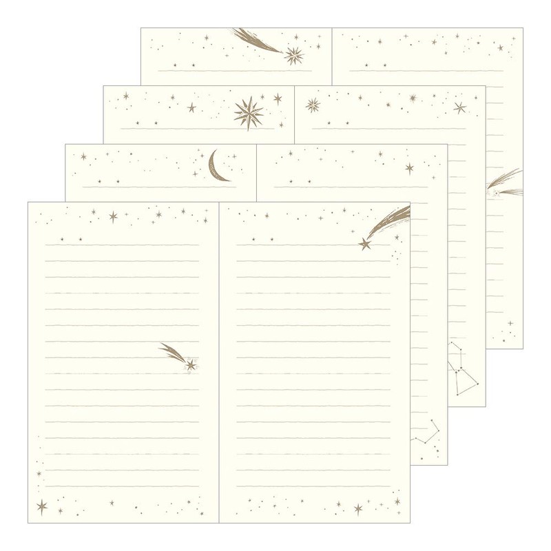 Midori Journal 12880006 1 Page Per Day Book, Star Pattern