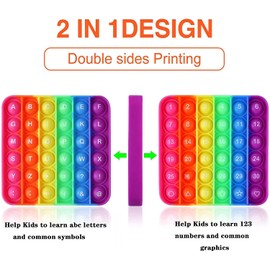 EK-Memory-fish Letters P00p Fidget Toys,ABC Learning and Educational Toys,Poppers Fidget Toys,Stress Relief,Autism Sensory Toys [26 Letters on One Side | Numbers 1-30 on The Other Side] (1 Pack)