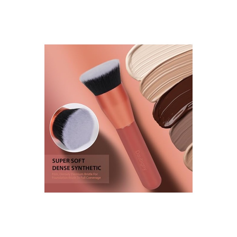 Daubigny Brocha Base Maquillaje Diámetro Superior Líquido Prémium Plana Profesional