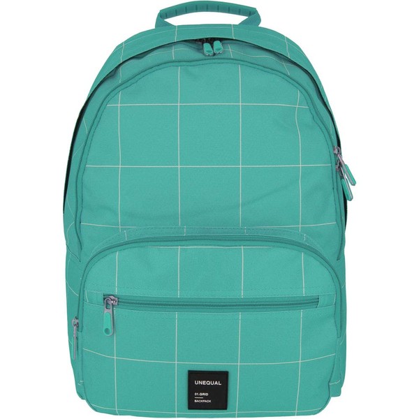 Grafoplás 37502336 Unequal Grid Collection School Backpack, Turquoise, 31.5 x
