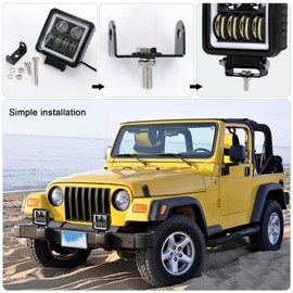 Kawell 50W Add-On Fog Lights Floodlight Spotlight LED Work Light Pods LED Driving Light Angel Eye Daytime Running Lights Waterproof IP67 for Motorcycle Off Road ATV UTV 4X4 Boat Truck Tractor