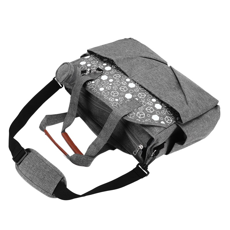 Diaper Bag Large Size Multi Pockets Gray Portable Diaper Tote