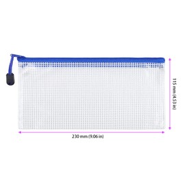 JIAYUET 48 PCS A6 Clear Colour Mesh Plastic Zip Wallet, Colorful File Folders Zipper Bags, 6 Color Zip Lock Document Bags for Office, Home, Travel