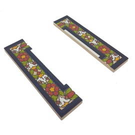 Spanish Floral Ceramic Letter Tiles and Frame - 2 Tiles