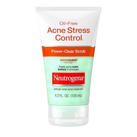 Exfoliante para el acné, sin aceites de Neutrogena Power-clear, control del estrés, 4.2 fl. onzas.