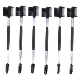 WOONEKY Perfect Eyebrow Lash Comb Brush 6pcs Set Double Head for Alluring Look