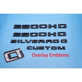 Unbranded  Matte Black Emblem Nameplate 2020-2025 New Silverado 2500HD 2500 HD Overlay