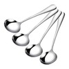 Round Soup Spoons Stainless Steel Spoon, Easy-Clean Round Soup Spoon,