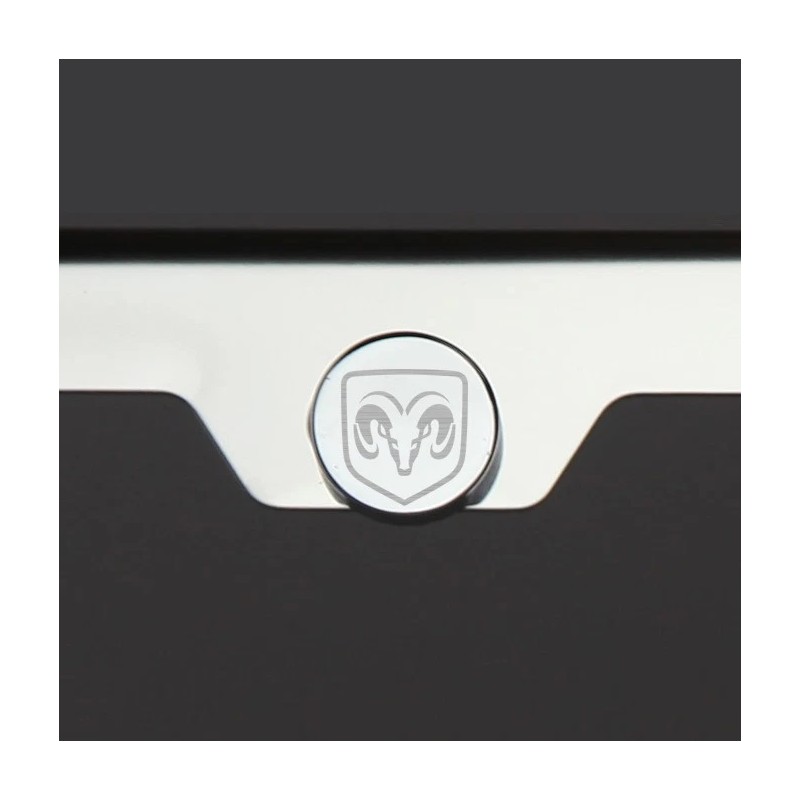 KA Mirror Chrome Dodge Logo Laser Etched T304 Stainless Steel