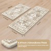 Collive Boho Kitchen Mats for Floor 2 Piece, Cushioned Anti