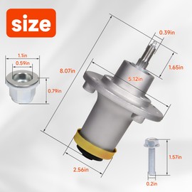 539112170 Spindle Assembly Replace 532112171 for Husqvarna 52in 61in MZ 6125, EZ 6124, FD 61 M for Dixon Ram 61 KZ, Ram Ultra 61 Mower Deck