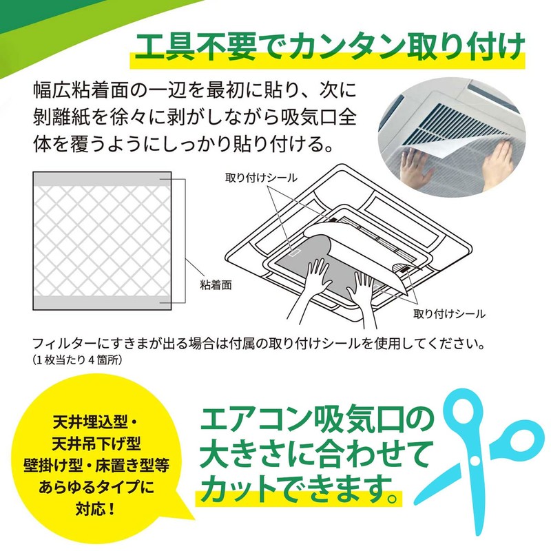 Kurita AICF-5072 Commercial Air Conditioner Filter N57, 2 Pieces, Made