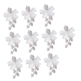 BIUDECO 10pcs Luxury Rhinestone Nail Charms for Manicure Nail Art Decorations Jelly for Parties
