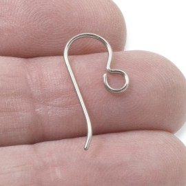 Hackberry Creek 50-Pack Gray Niobium Ear Wires, Hypoallergenic Earring Hooks, USA Made