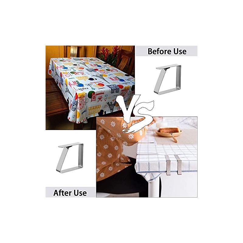 Quikhome 8pcs Stainless Steel Table Cover Clamps Holder for Wedding