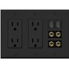 RiteAV 2 Speaker 4 Banana Binding Post Wall Plate with
