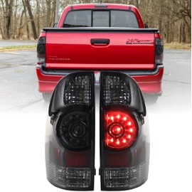 USR 05-15 Tacoma LED Tail Lights - UPGRADE Stock Replacement Taillight Lamp Set (Left + Right) Compatible with 2005-2015 Toyota Tacoma Pickup Truck (Black Housing TRD Style, PlugNPlay, Bulbs Included)