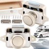 Benaton Pack of 2 Button Furniture Lock, 15-18 mm Push