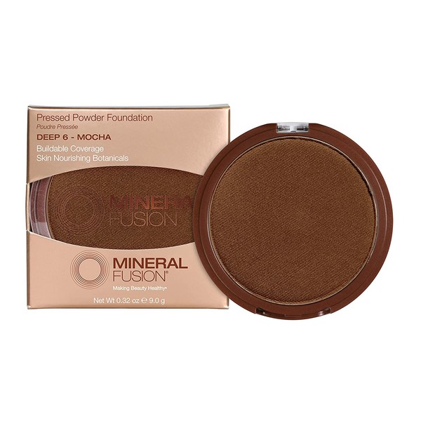 Mineral Fusion Pressed Powder Foundation, Deep 6, 0.32 Ounce