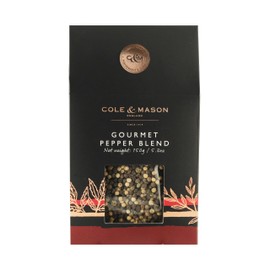 Cole & Mason Gourmet Spice Refill Box - Pairs Well with Chicken, Beef, Pork & More - Peppercorn Refill for Pepper Mill Grinder - Gourmet Pepper 5.3 Oz Box