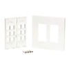 Tripp Lite 12-Port Universal Keystone Double-Gang Wall Plate, 2-Gang Faceplate,