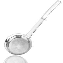 Aiareozy 12 cm Skimmer Stainless Steel Fine Skimmer Stainless Steel Mesh Strainer Stainless Steel Strainer Kitchen Frying Trowel Spider Strainer Ladle for Kitchen Cooking and Frying, Filter Flour