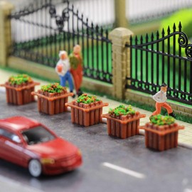 Scene Collection Model Flower Garden Park Street 1:150 Pack of 12 Model Building Model Diorama Box Garden Decoration Railroad Model Education DIY GY36150-12JP
