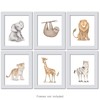 Lambs & Ivy Watercolor Safari Jungle Animals Unframed Nursery/Child Wall