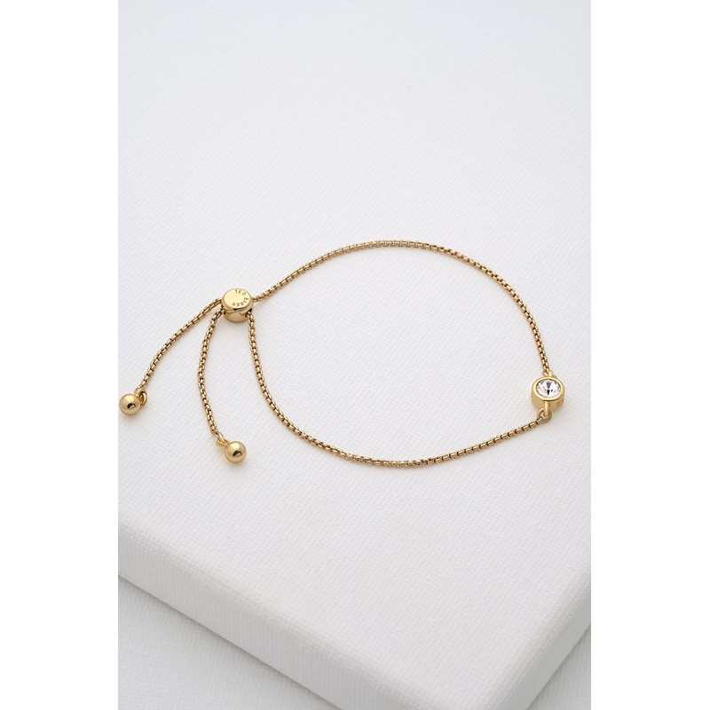 Ted Baker Sarsa Crystal Drawstring Adjustable Bracelet For Women (Gold/Crystal)