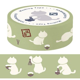 Hamamonyo Masking Tape, Matcha Cat