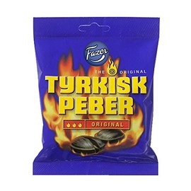 Fazer Tyrkisk Peber Original - Finnish - Salty - Licorice - Salmiakki - Salmiak - Salmiac - Boiled - Caramel - Hard - Candy - Bag 150g