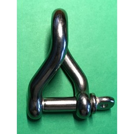 Stainless Steel 316 Twist Shackle 1/4" (6mm) Marine Grade