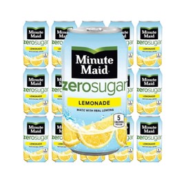 WESTERNMBY Minute Maid Zero Sugar Lemonade soda 12 fl oz, 15 pack, total 180 fl oz