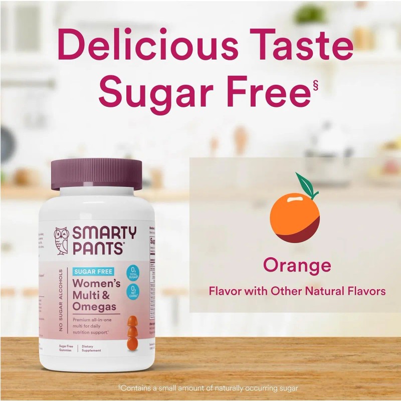 Smartypants Vitaminas Womens Mujer Free Sugar 60 Gomitas Sabor Naranja