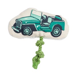 Country Living Retro Army Jeep Plush Dog Toy - Ideal for Medium to Large Dogs, Soft, Durable, and Squeaky Playtime Companion for Puppies and Adult Dogs - Vintage Design for Pet Enthusiasts