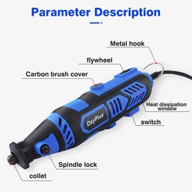 Mini Rotary Tool Handheld Rotary Multi Tool 135W Rotary Tool Polishing Kit Variable Speed 10000-32000rpm for Woodworking Sanding DIY with 252pcs Accessories