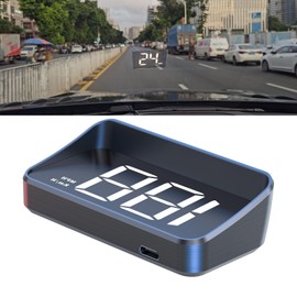 BLLYOGU Car GPS Head Up Display Speedometer HUD Digital Windshield Projector Speed Meter KM/H Speed Unit for All Car Models (White)