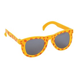 Fun Express ANIMAL PRINT SUNGLASS YELLOW 1PC - Apparel Accessories - VBS Vacation Bible School Supplies/Decor - 1 Piece